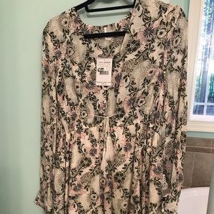 Free people long sleeve mini dress